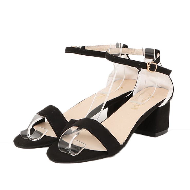 ブラック | ストラップサンダル サンダル 太ヒール | STYLEBLOCK