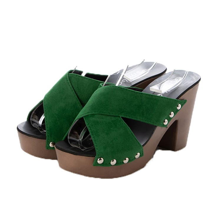 グリーン | サンダル チャンキーヒール 太ヒール | STYLEBLOCK