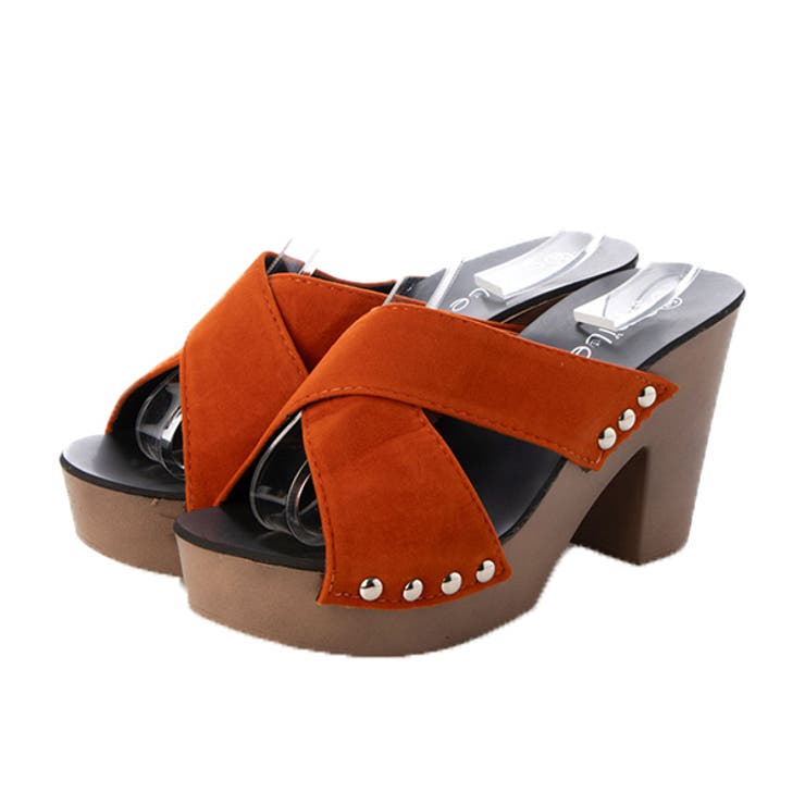 オレンジ | サンダル チャンキーヒール 太ヒール | STYLEBLOCK