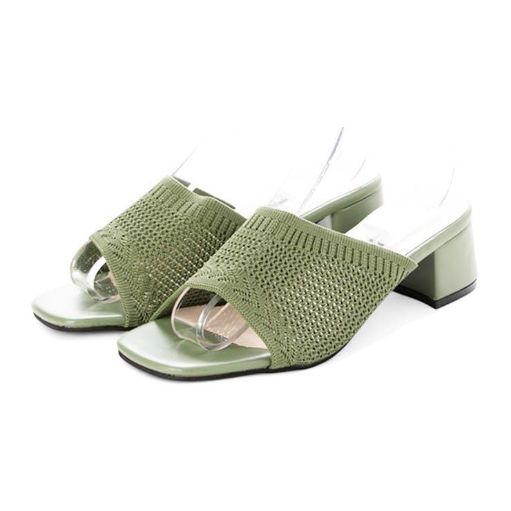 グリーン | サンダル ニット メッシュ | STYLEBLOCK