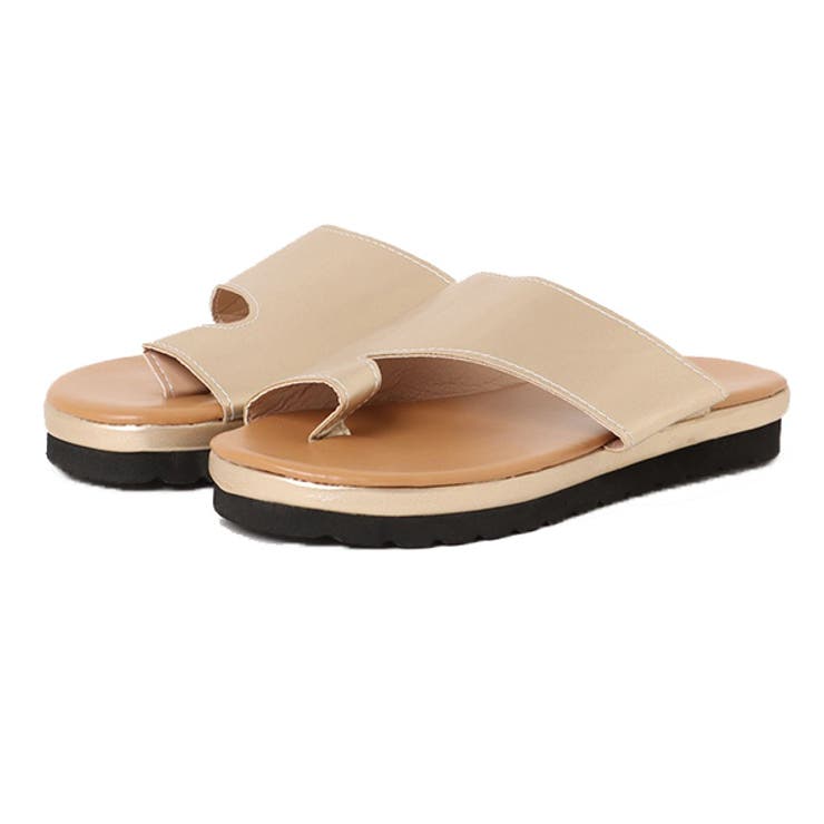 ゴールド | ウェッジソールサンダル トングサンダル ローヒール | STYLEBLOCK