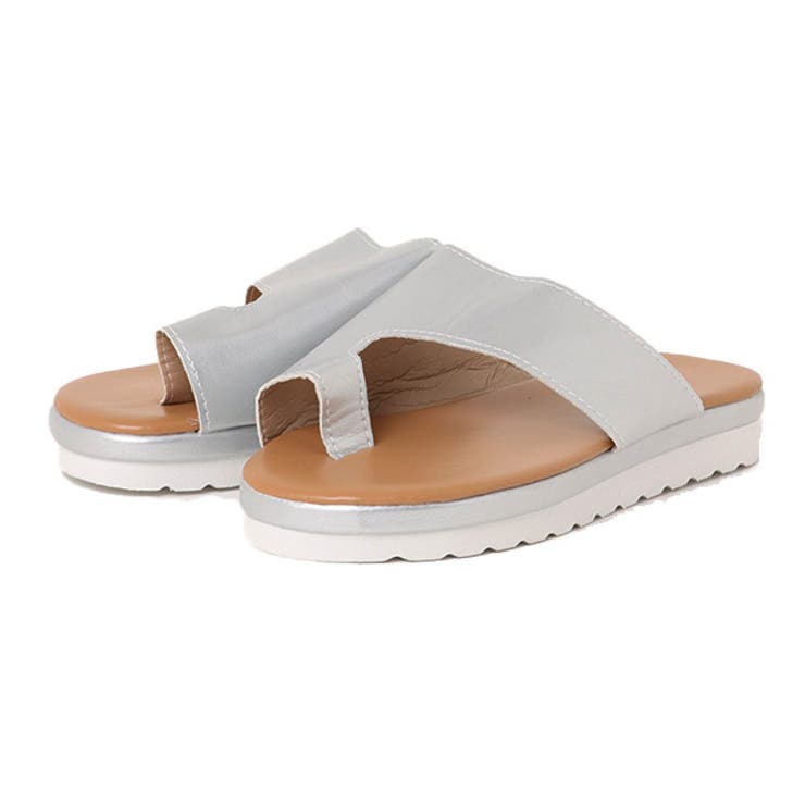 シルバー | ウェッジソールサンダル トングサンダル ローヒール | STYLEBLOCK