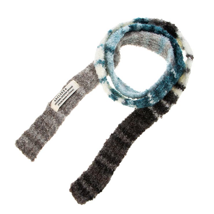 グレーブルー | ニットマフラー ストール タイ | STYLEBLOCK