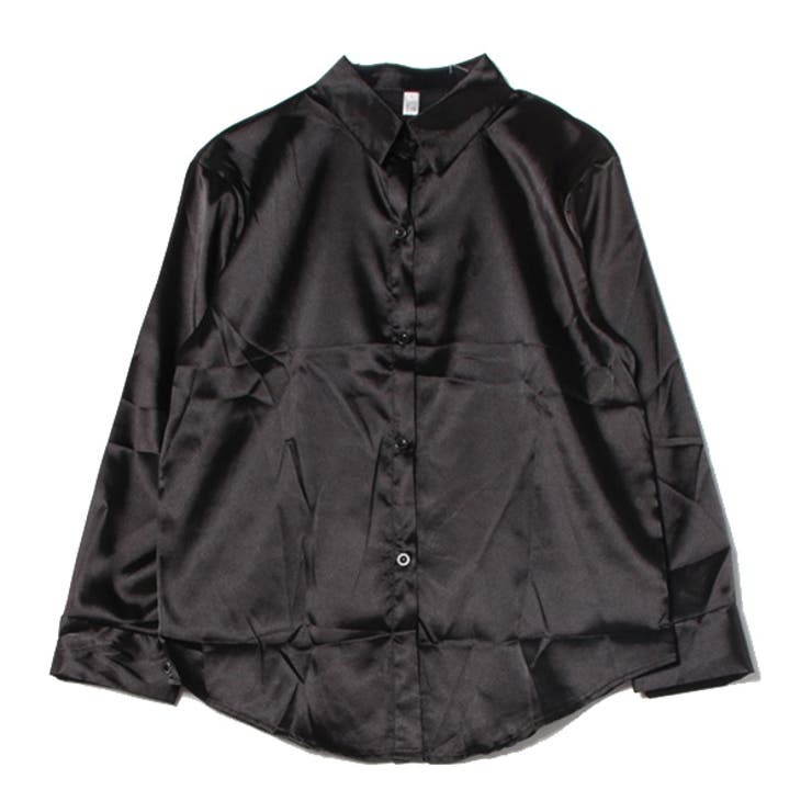 ブラック | シャツ ブラウス サテン | STYLEBLOCK