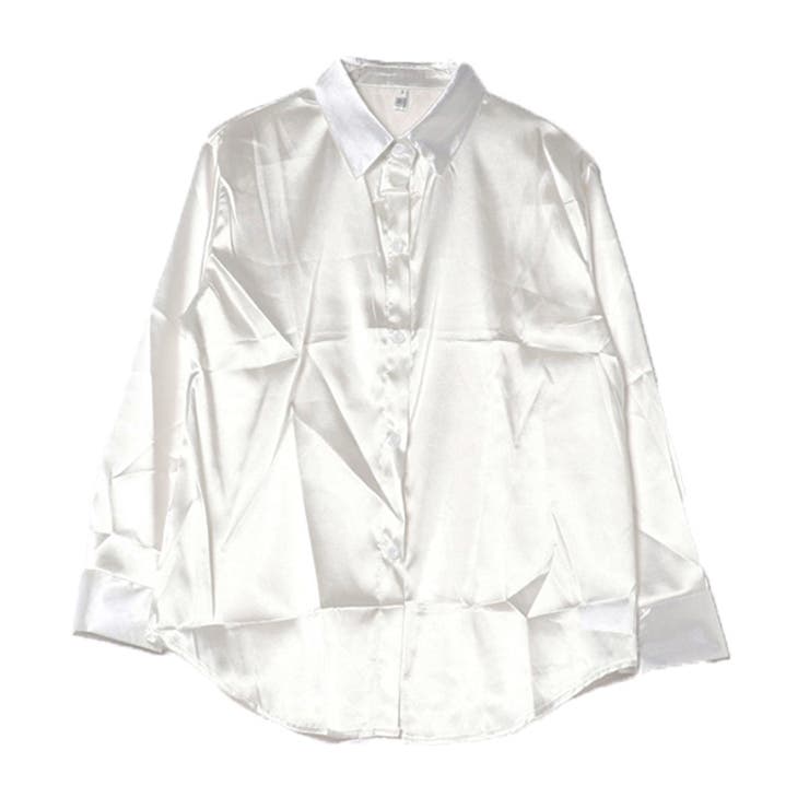 ホワイト | シャツ ブラウス サテン | STYLEBLOCK