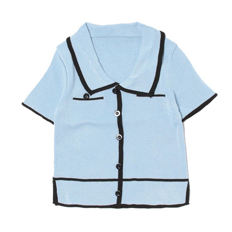 ブルー | ニット セーター 襟付き | STYLEBLOCK