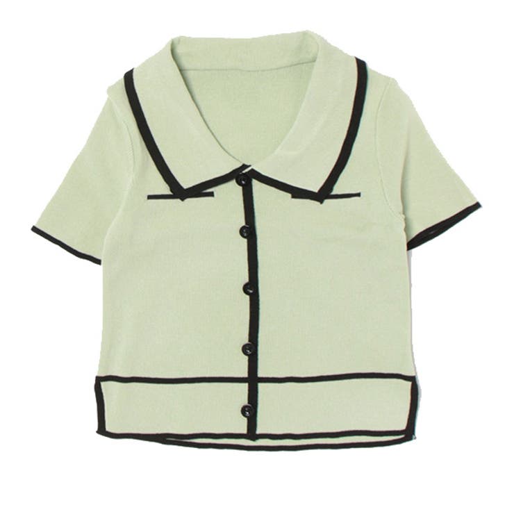 グリーン | ニット セーター 襟付き | STYLEBLOCK