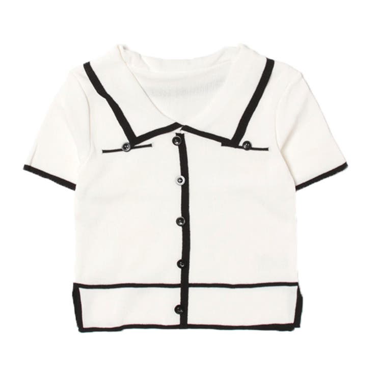 ホワイト | ニット セーター 襟付き | STYLEBLOCK