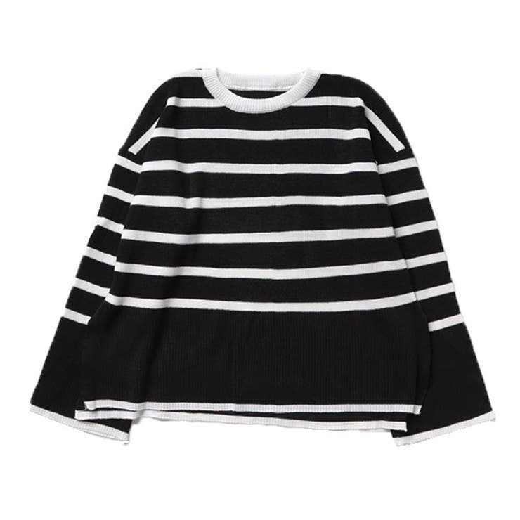 ブラック | ニット セーター ボーダー柄 | STYLEBLOCK