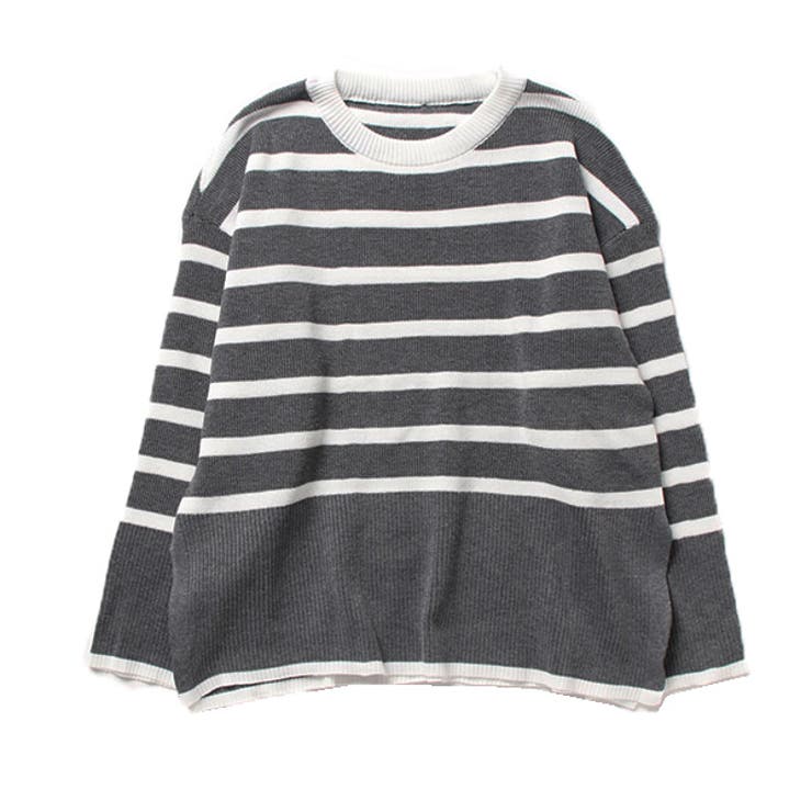 グレー | ニット セーター ボーダー柄 | STYLEBLOCK