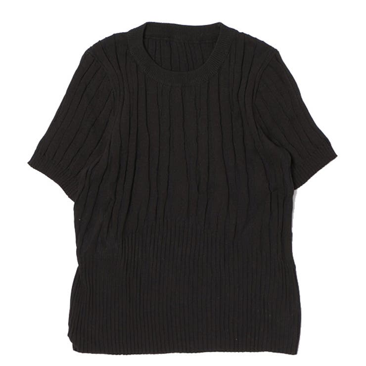 ブラック | ニット セーター 半袖 | STYLEBLOCK