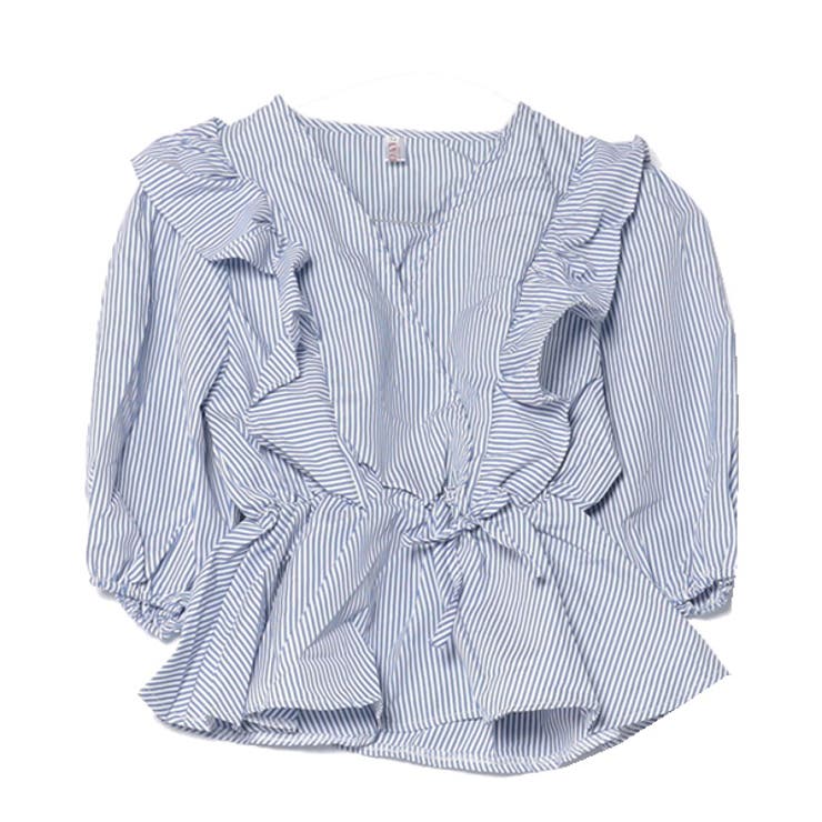 ブルー | シャツ ブラウス ストライプ柄 | STYLEBLOCK