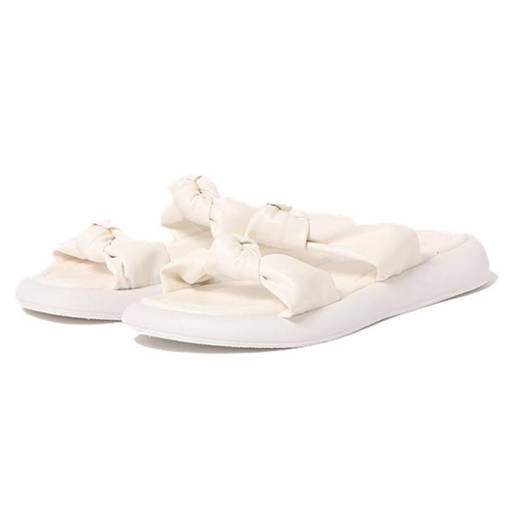 ホワイト | サンダル フラットサンダル ダブルベルト | STYLEBLOCK