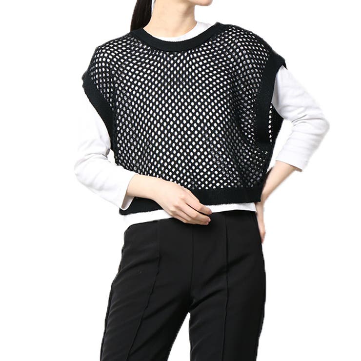 ブラック | ニット ニットベスト セーター | STYLEBLOCK