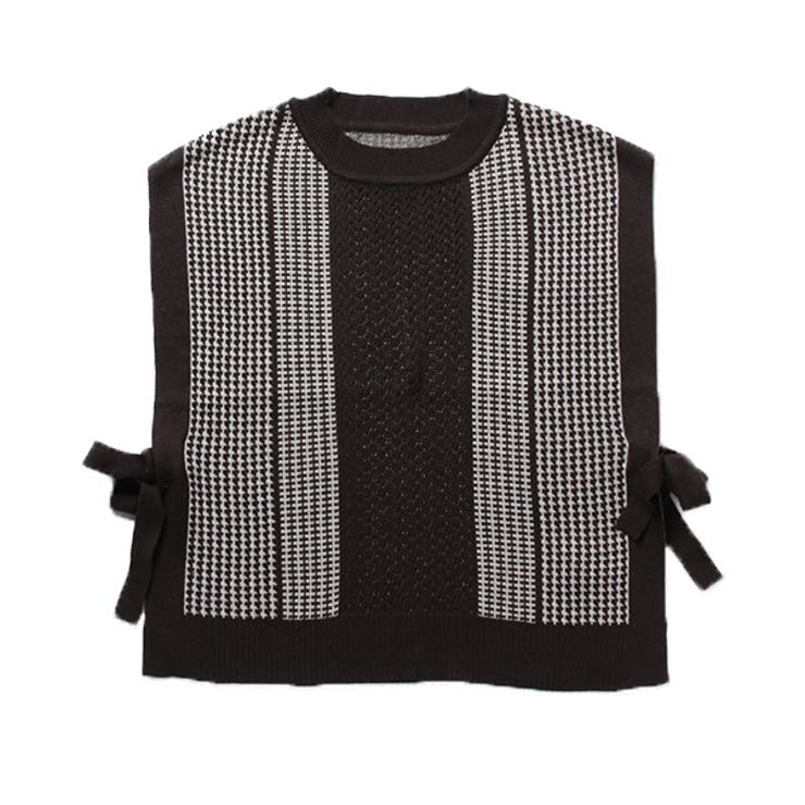 ブラック | ニットベスト ベスト ジャガード柄 | STYLEBLOCK