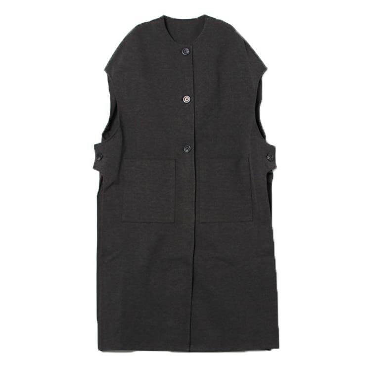 チャコールグレー | ジレ ベスト ロング | STYLEBLOCK