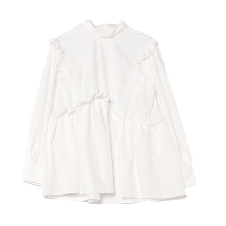 ホワイト | シャツ ブラウス フリル | STYLEBLOCK