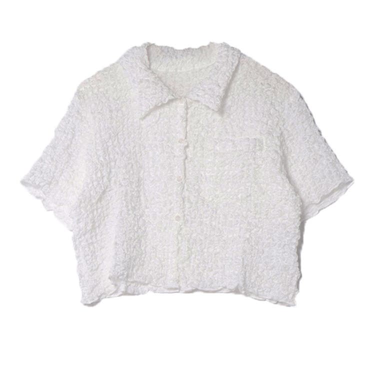 ホワイト | シャツ ブラウス ぽこぽこ | STYLEBLOCK