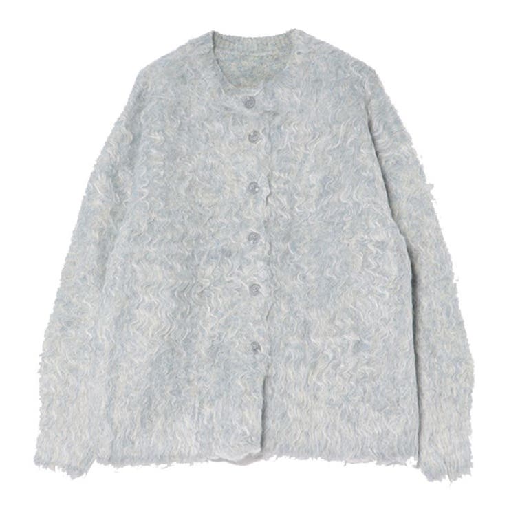 ブルーグレー | ニットカーディガン カーディガン シャギー | STYLEBLOCK