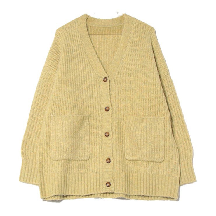 イエロー | ニットカーディガン カーディガン Vネック | STYLEBLOCK