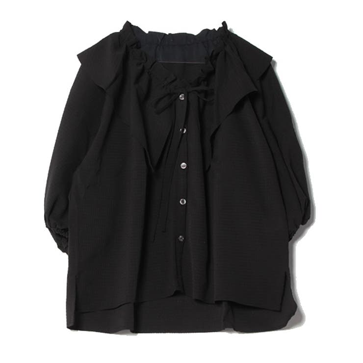 ブラック | シャツ ブラウス フリル | STYLEBLOCK