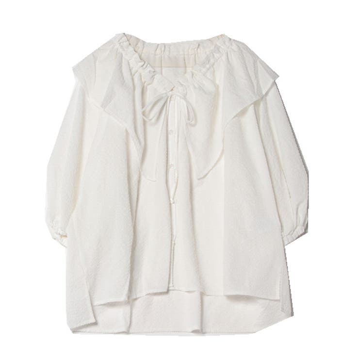 オフホワイト | シャツ ブラウス フリル | STYLEBLOCK