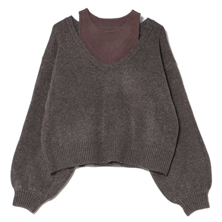 ブラウン | ニット セーター タンクトップ | STYLEBLOCK