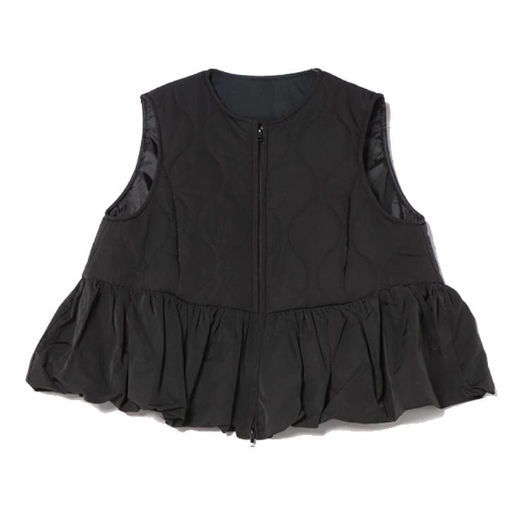ブラック | ベスト ペプラム キルティング | STYLEBLOCK