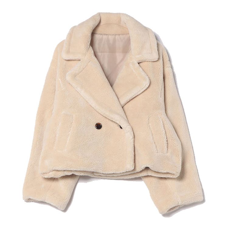 ライトベージュ | ジャケット コート ボア | STYLEBLOCK