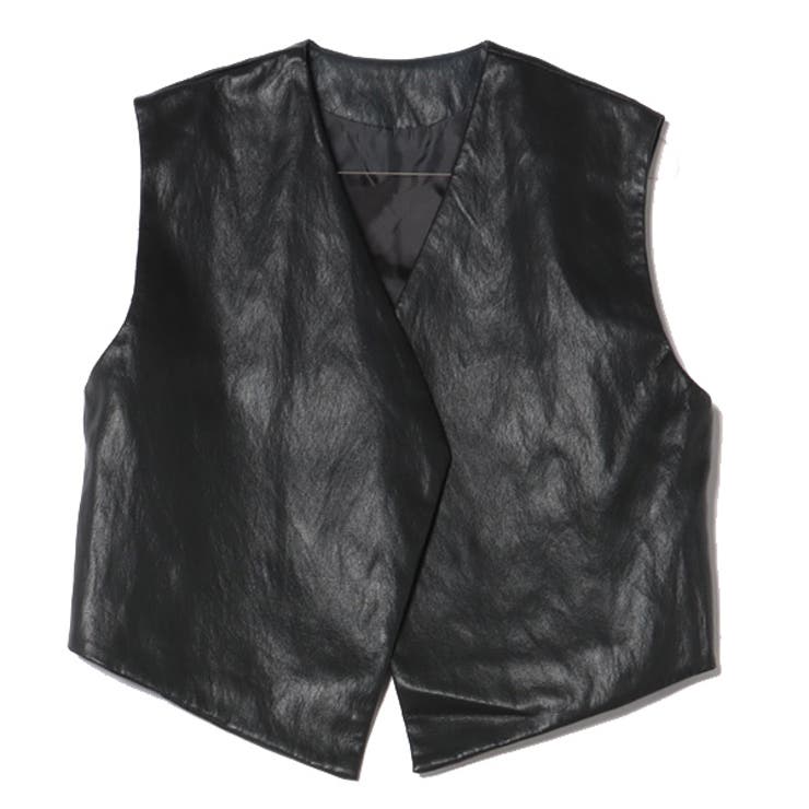 ブラック | ジレ ベスト 合皮 | STYLEBLOCK
