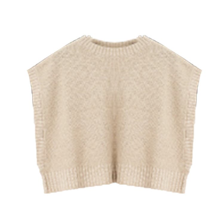 ライトベージュ | ニット セーター ノースリーブ | STYLEBLOCK