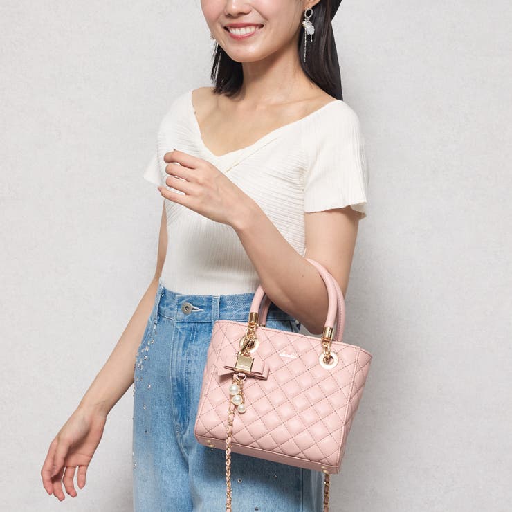 【dazzlin/ダズリン】キルティング リボンチャーム付ミニハンドバッグ | STYLE CODE  | 詳細画像32 