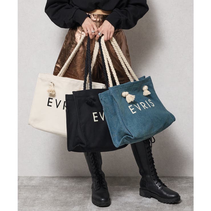 【EVRIS/エブリス】ロゴファブリック プリントロープトートバッグ | STYLE CODE  | 詳細画像4 