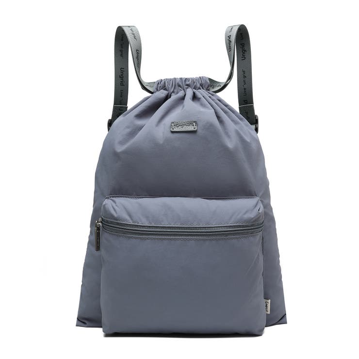 BGRY | 撥水軽量ソフトナイロン ロゴテープナップサック スポーツジムバッグ | STYLE CODE 