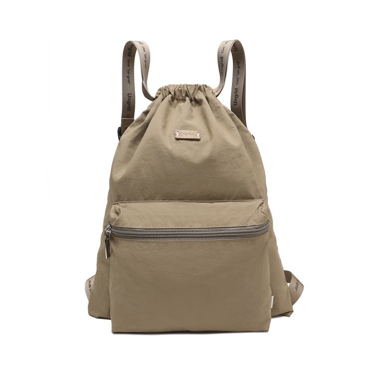 GREGE | 撥水軽量ソフトナイロン ロゴテープナップサック スポーツジムバッグ | STYLE CODE 