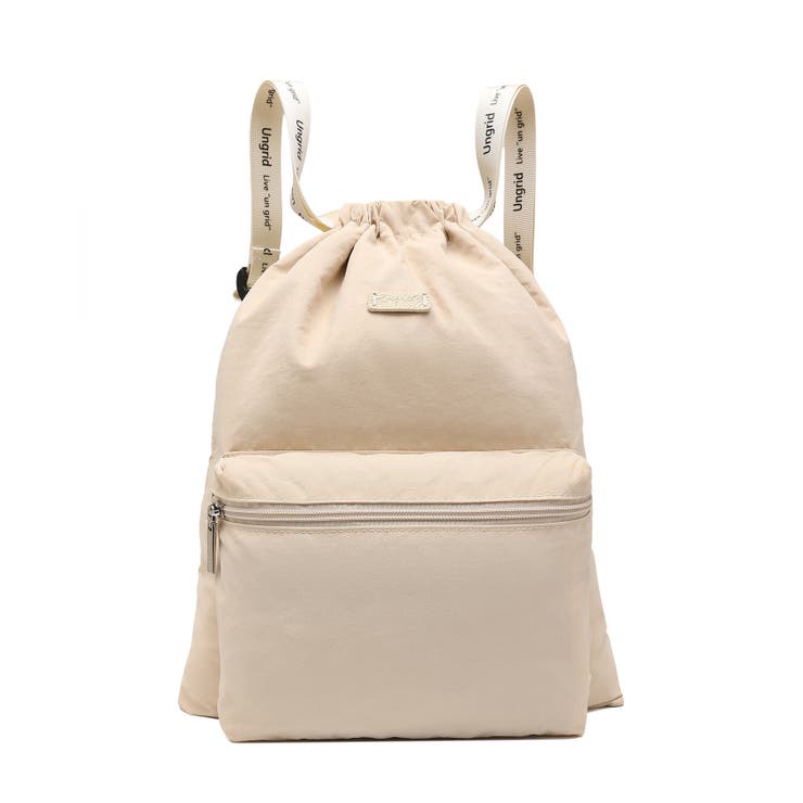 IVO | 撥水軽量ソフトナイロン ロゴテープナップサック スポーツジムバッグ | STYLE CODE 