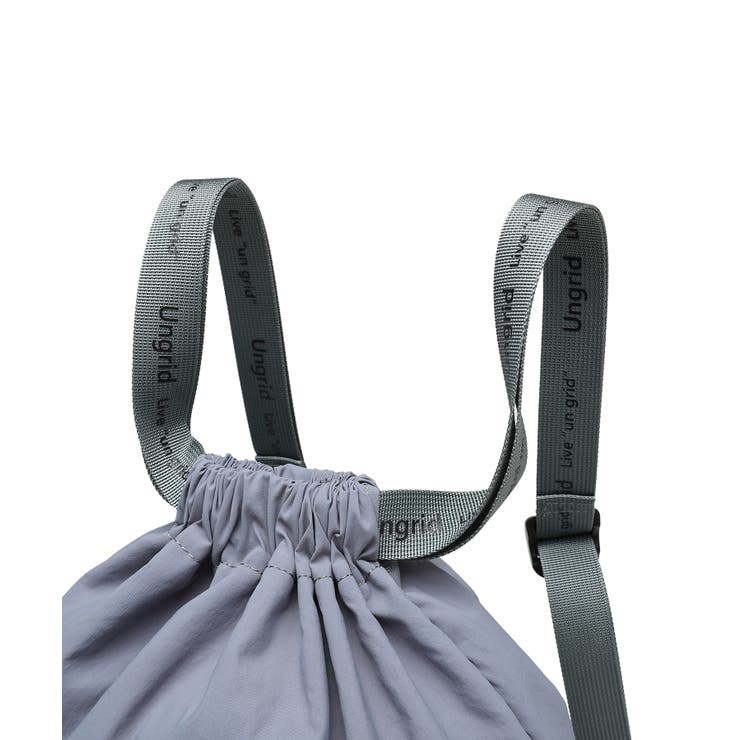 撥水軽量ソフトナイロン ロゴテープナップサック スポーツジムバッグ | STYLE CODE  | 詳細画像9 