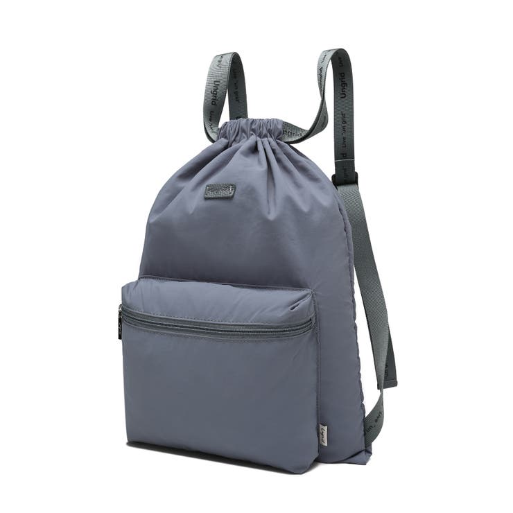 撥水軽量ソフトナイロン ロゴテープナップサック スポーツジムバッグ | STYLE CODE  | 詳細画像8 