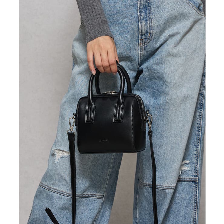 BLK | 【Ungrid/アングリッド】 シンプルスムース ミニボストンバッグ | STYLE CODE 