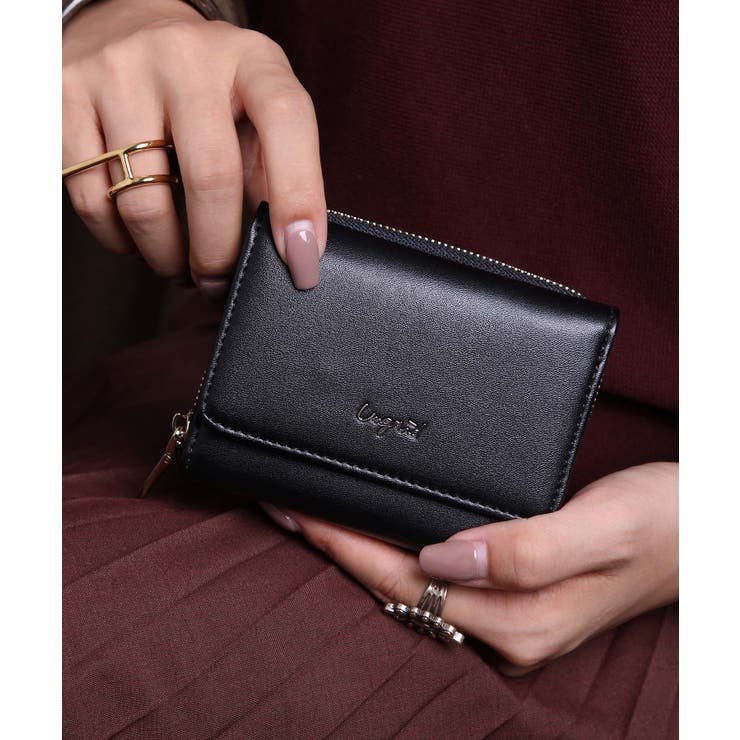 ジェムイル スムースミニウォレット ブラック gemeil 財布 ミニスムースウォレット(SO-424) レディース