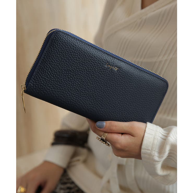 NVY | 【Ungrid/アングリッド】牛革ラウンドZIP長財布 | STYLE CODE 