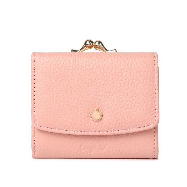 PNK | 【Ungrid/アングリッド】牛革天然石ブローチ がま口ミニ財布 | STYLE CODE 