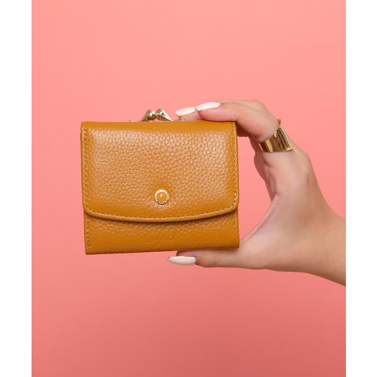 【Ungrid/アングリッド】牛革天然石ブローチ がま口ミニ財布 | STYLE CODE  | 詳細画像4 