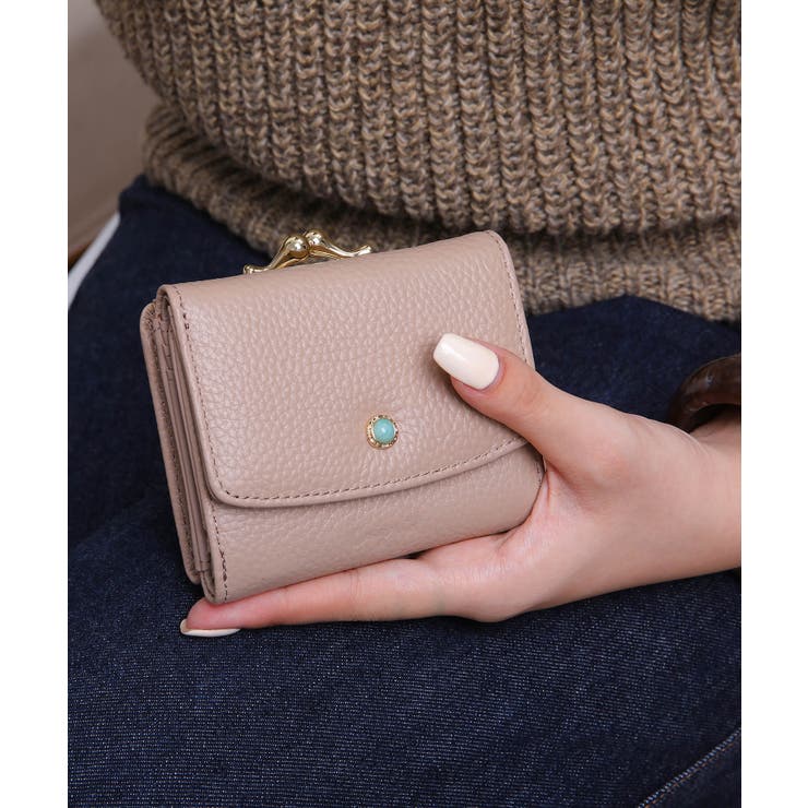 【Ungrid/アングリッド】牛革天然石ブローチ がま口ミニ財布 | STYLE CODE  | 詳細画像13 