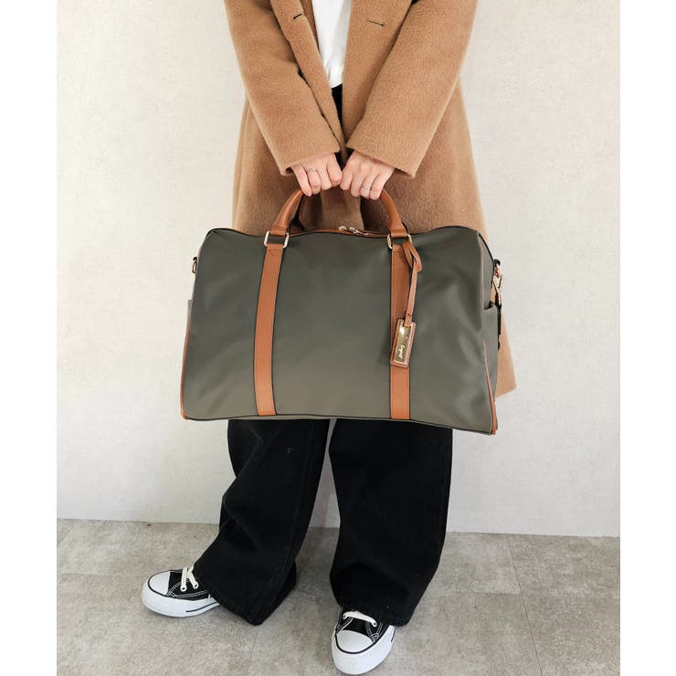 牛革×ナイロン ラージボストンバッグ[品番：STCW0000807]｜STYLE