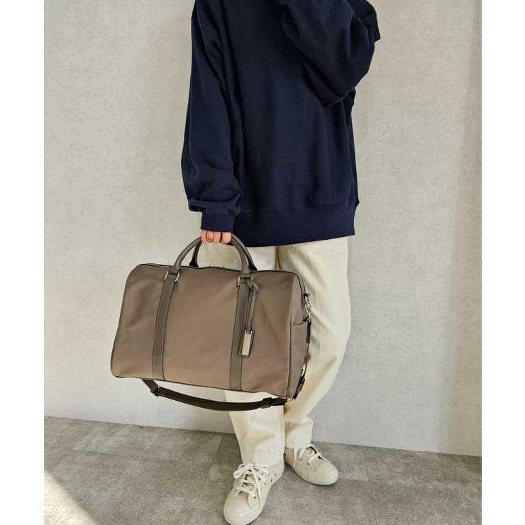 牛革×ナイロン ラージボストンバッグ[品番：STCW0000807]｜STYLE
