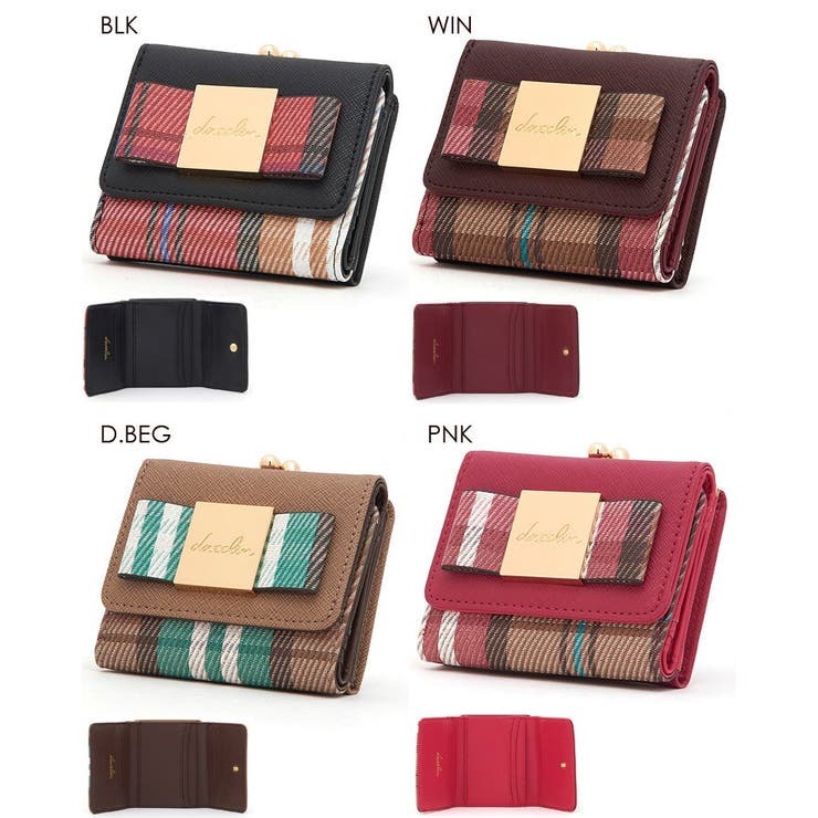 Dazzlin ダズリンバレッタリボンチェックがま口財布三つ折りサイフ 財布dls 品番 Stcw Style Code スタイルコード のレディースファッション通販 Shoplist ショップリスト