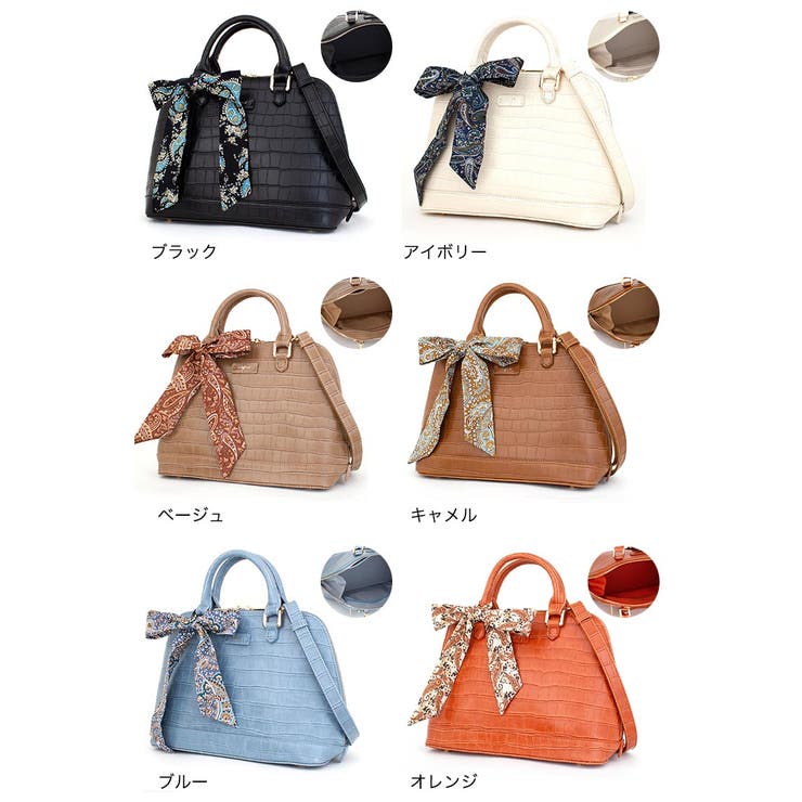 Ungrid アングリッドスカーフ付クロコ風型押しボストンバッグ Mサイズ 品番 Stcw Style Code スタイルコード のレディースファッション通販 Shoplist ショップリスト