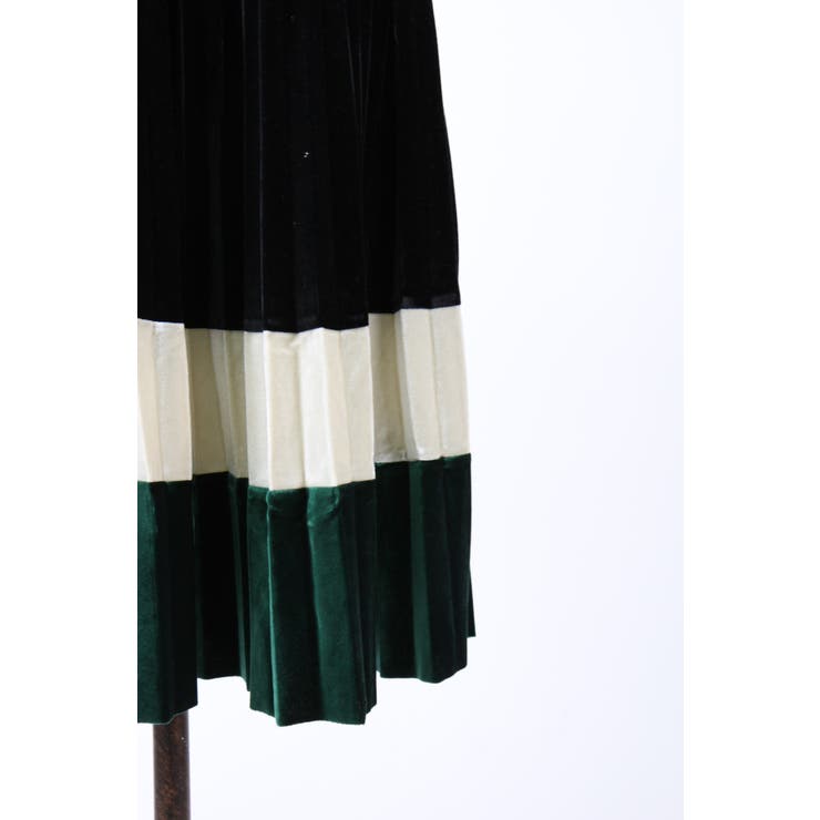 ベルベット ベロア プリーツスカート ハイウエスト Aライン | STYLE H  | 詳細画像7 