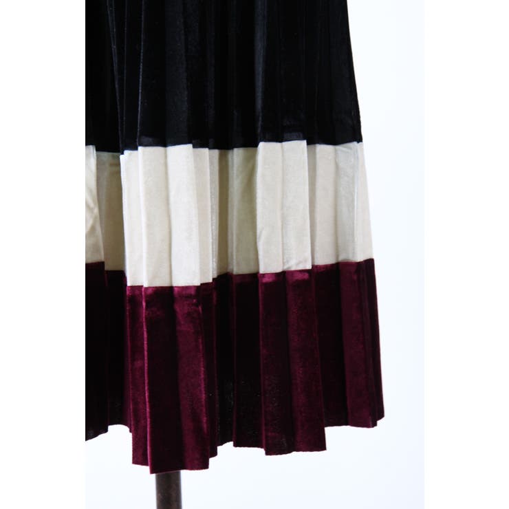 ベルベット ベロア プリーツスカート ハイウエスト Aライン | STYLE H  | 詳細画像9 